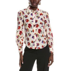 Lk Bennett Womens  Silk Sonya Blouse, White